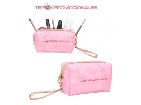 Cosmetiquera poliester apariencia marmol robbie promocional