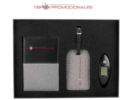 Set de viaje porta pasaporte identificador bascula daegu promocional
