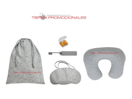 Set de viaje con almohada de viaje inflable lanan promocional