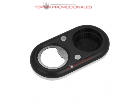 Destapador doble para corcholatas y taparroscas con iman akil promocional