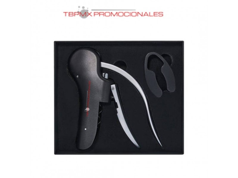 Set para vinos de sacacorchos manual con bomba de palanca con cortador nabid promocional
