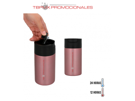 Termo acero inoxidable 450 ml doble pared tapa rosca boquilla dolce promocional