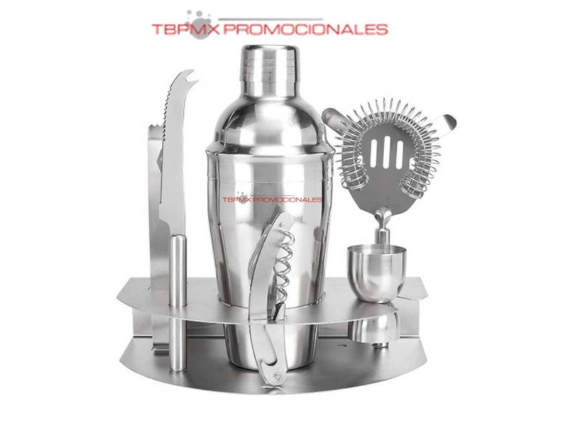 Set preparacion bebidas con base 550 ml acero inoxidable skopje promocional