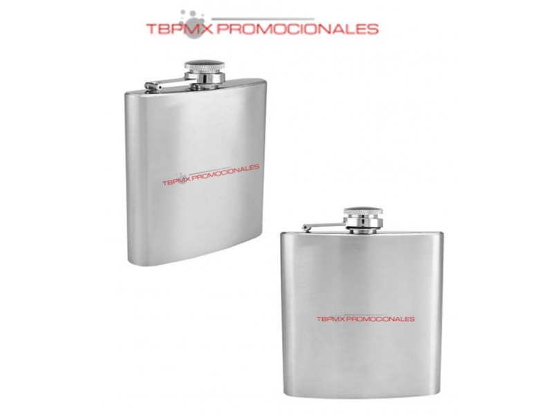 Licorera de bolsillo 177 ml acero inoxidable metalica moodget promocional