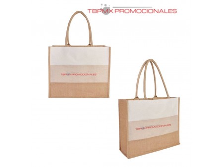 Bolsa de yute con fuelle boat promocional