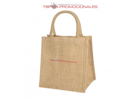 Bolsa mini yute con fuelle mini bois promocional