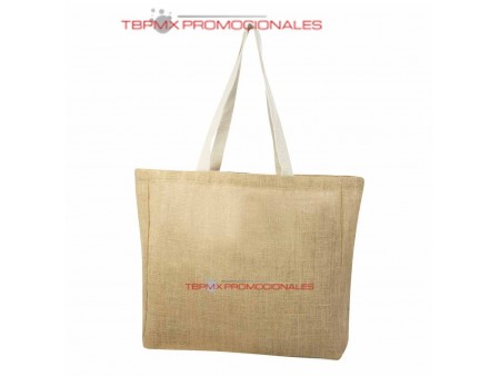 Bolsa ecologica yute con fuelle fall promocional