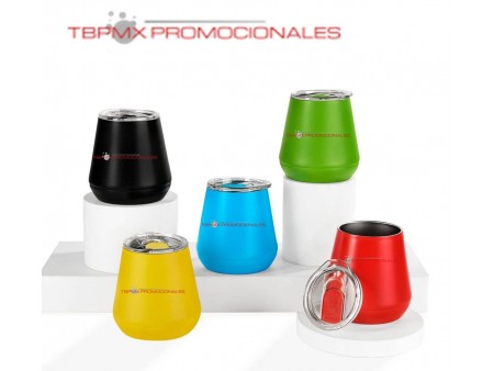 Termo acero inoxidable 270 ml tapa push valvula seguridad gout promocional
