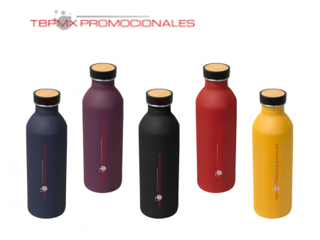 Cilindro metalico 550 ml tpa plastico bambu tohui promocional