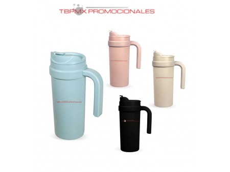 Termo tarro acero inoxidable 500 ml doble pared tapa plastica celies promocional