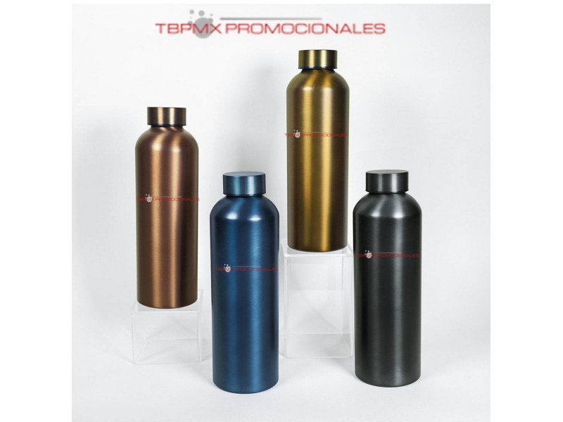 Cilindro de aluminio 710 ml tapa plastico terminado metal vitendo promocional