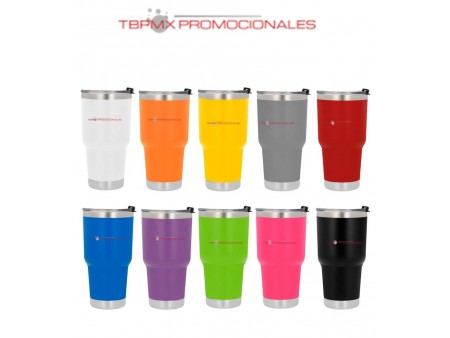 Vaso Termico acero inoxidable 870 ml doble pared rugoso tapa kohi promocional