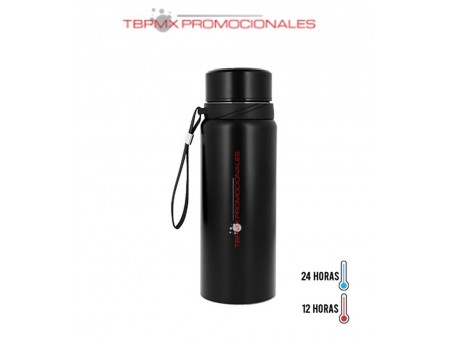 Termo acero inoxidable 800 ml doble pared mate filtro infusor everest promocional
