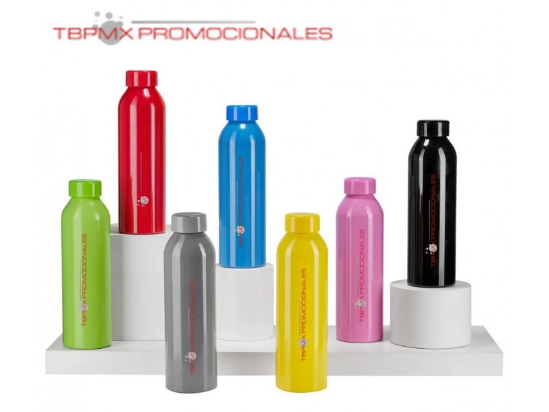 Cilindro metalico 600 ml tapa plastico bevanda promocional