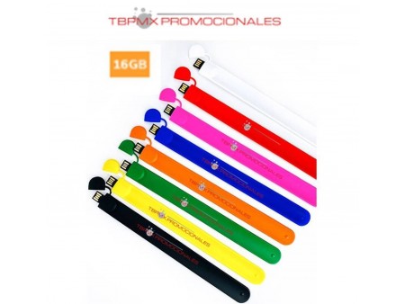 Memoria usb 16 gb pulsera slap ajustable promocional