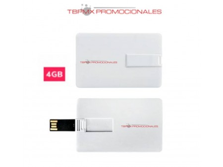 Memoria usb 4 gb tarjeta credito card promocional