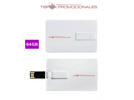 Memoria usb 64 gb tarjeta credito card promocional