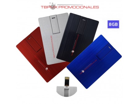 Memoria usb 8 gb tarjeta credito credit metalica promocional