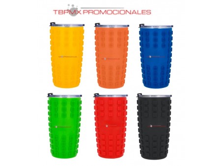 Termo acero inoxidable 500 ml doble pared silicon tapa gomu promocional