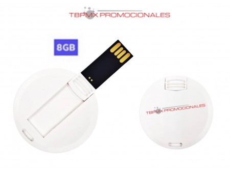 Memoria usb 8 gb tarjeta credito redonda promocional