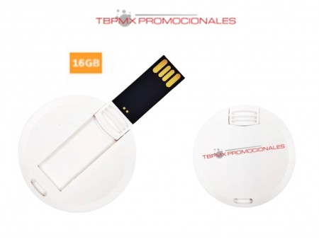 Memoria usb 32 gb tarjeta credito redonda promocional