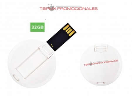 Memoria usb 16 gb tarjeta credito redonda promocional