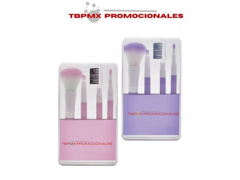 Set de brochas estuche de plastico furela promocional