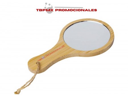 Espejo de bambu con mango aniani promocional