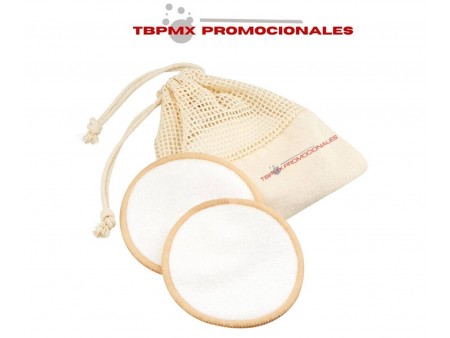 Set almohadillas desmaquillantes reutilizables lucia promocional