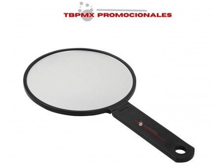 Espejo circular de mano con asa plegable alessia promocional