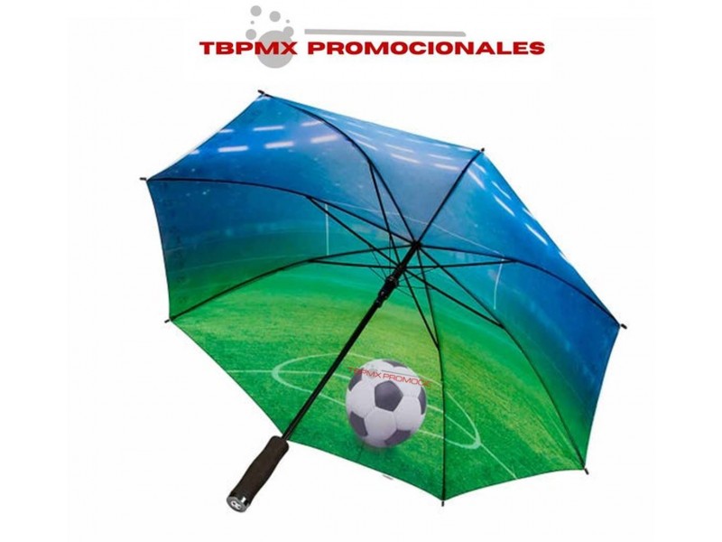 Paraguas automatico 8 gajos futbol soccer field promocional