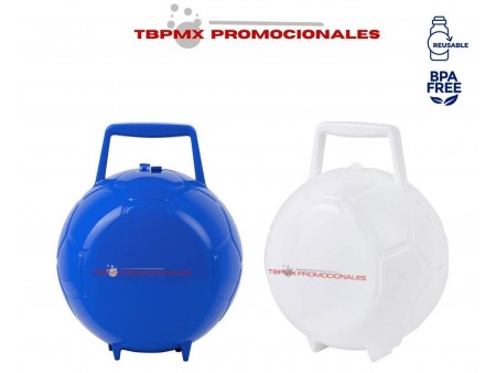 Lonchera rigida en forma de balon soccer gol promocional