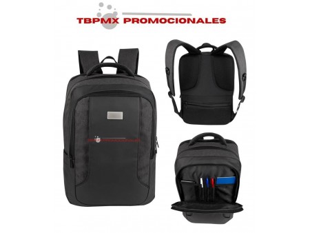 Mochila escolar ejecutiva porta laptop 14 pulgadas placa metalica grabado laser atena promocional