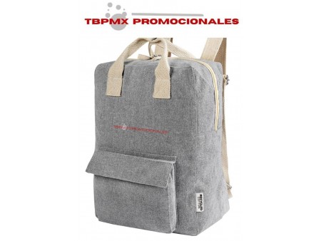 Mochila escolar ecologica algodon reciclado kiran promocional