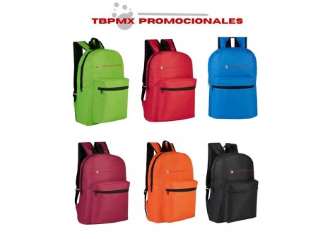 Mochila escolar porta laptop 15 pulgadas poliester tide promocional