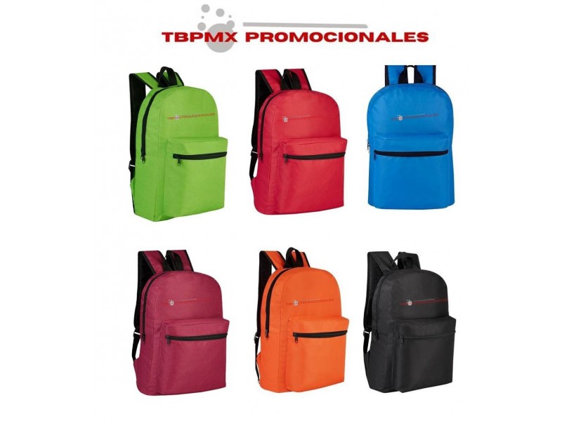 Mochila escolar porta laptop 15 pulgadas poliester tide promocional
