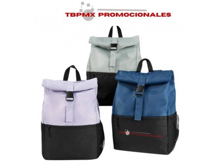 Mochila escolar bitono porta laptop 16 pulgadas poliester sanya promocional