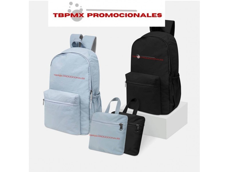 Mochila escolar magica plegable poliester alus promocional