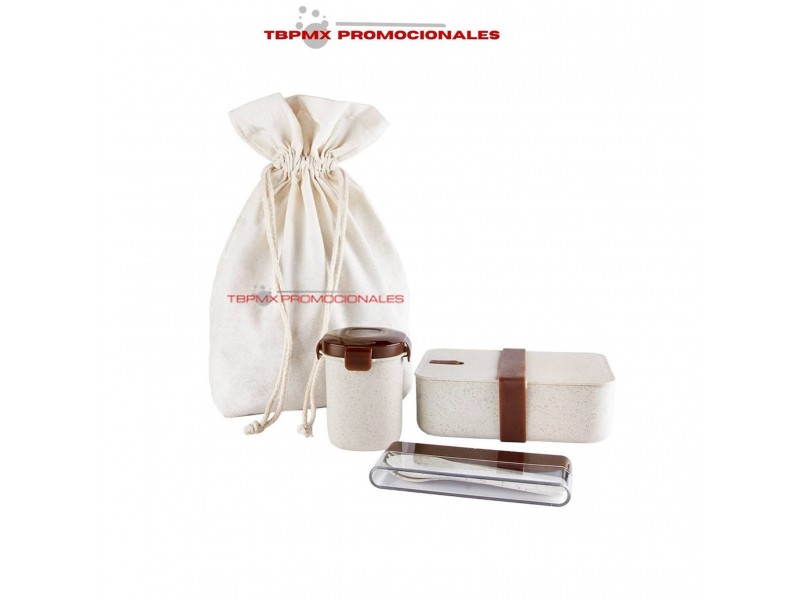 Set de lonchera fibra de agave ecologico eco thun promocional