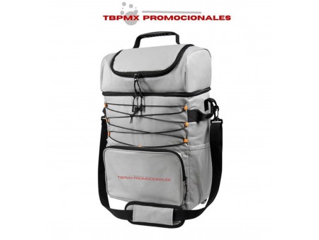 Hielera plastificada impermeable capacidad 36 latas trolley olwen promocional