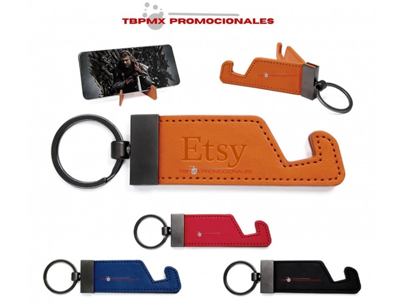 Llavero soporte ara dispositivo movil celular tablet mobil promocional