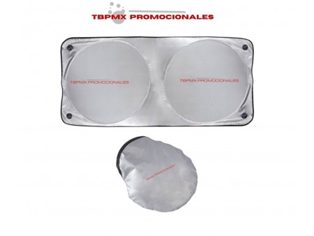 Parasol de auto plegable poliester ovalle promocional