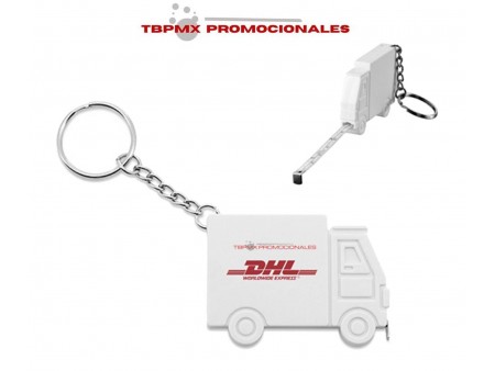 Llavero forma de camion flexometro cinta metrica 1 metro logic promocional