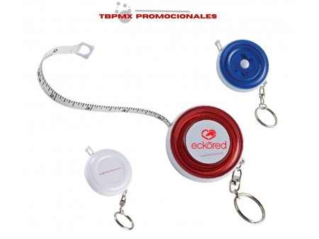 Llavero circular flexometro cinta metrica 1 metro dom promocional