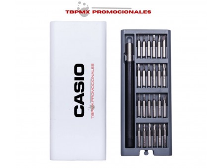 Estuche con desarmador 24 puntas intercambiables ralph promocional