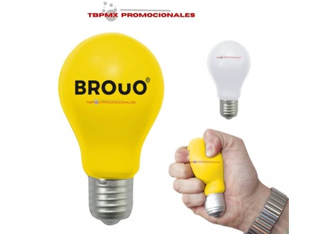 Pelota antiestres en forma de foco socket promocional