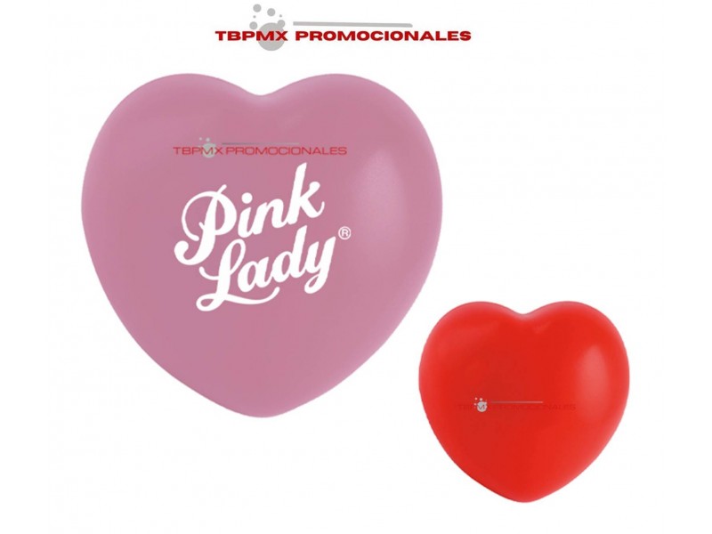Pelota antiestres en forma de corazon promocional