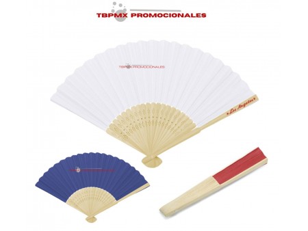 Abanico plegable de papel baraja de bambu locomia promocional
