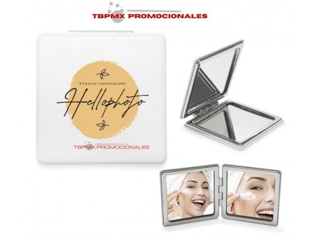 Espejo doble 1x 2x cierre magnetico glamour promocional