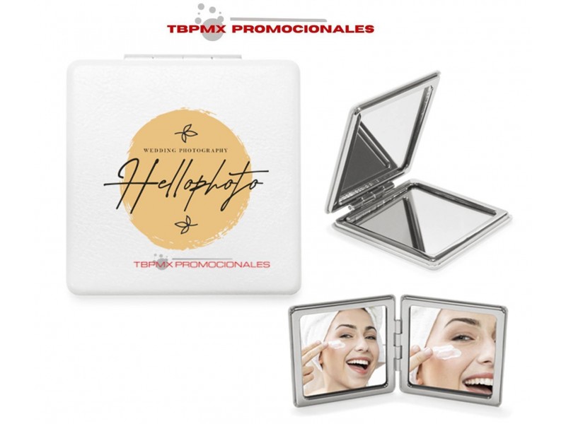 Espejo doble 1x 2x cierre magnetico glamour promocional